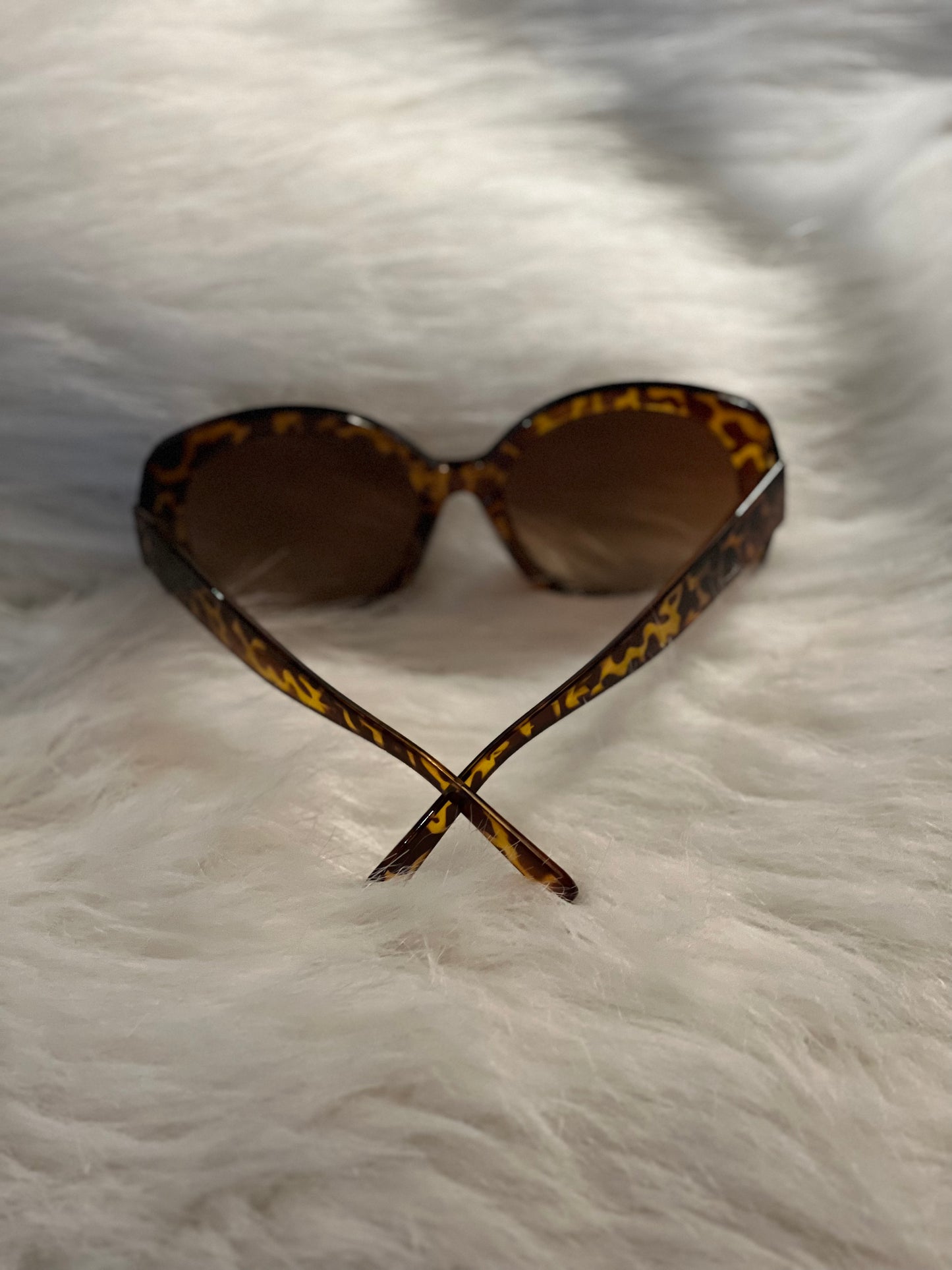 Leopard Print Round Oversized Sunglasses