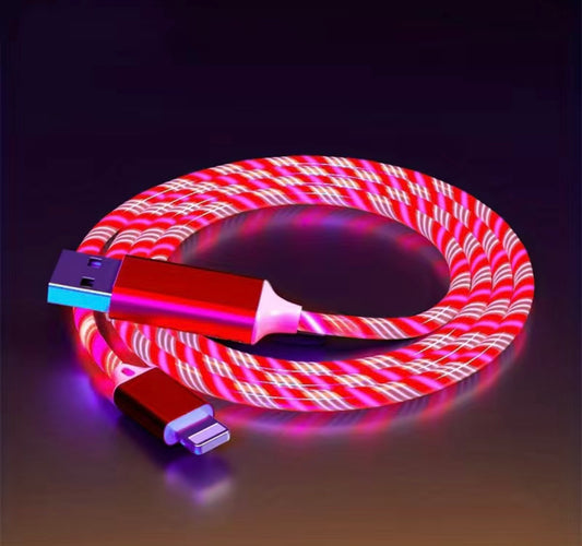 Red Light Up Charging Cord for iPhone